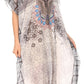 MKY Astryd Women's Flowy Maxi Long Caftan Dress Cover Up with Rhinestone