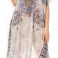MKY Astryd Women's Flowy Maxi Long Caftan Dress Cover Up with Rhinestone