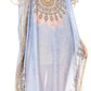 MKY Astryd Women's Flowy Maxi Long Caftan Dress Cover Up with Rhinestone