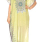 MKY Astryd Women's Flowy Maxi Long Caftan Dress Cover Up with Rhinestone