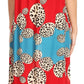 Sakkas Abby Womens Casual Long Tropical Off Shoulder Dress Elastic & Floral Print