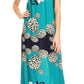 Sakkas Abby Womens Casual Long Tropical Off Shoulder Dress Elastic & Floral Print