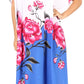 Sakkas Aggy Womens Dashiki African Print Caftan Dress Maxi Boho Hippie Colorful