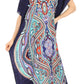 Sakkas Aggy Womens Dashiki African Print Caftan Dress Maxi Boho Hippie Colorful