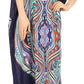 Sakkas Aggy Womens Dashiki African Print Caftan Dress Maxi Boho Hippie Colorful