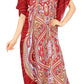 Sakkas Aggy Womens Dashiki African Print Caftan Dress Maxi Boho Hippie Colorful
