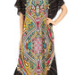 Sakkas Aggy Womens Dashiki African Print Caftan Dress Maxi Boho Hippie Colorful
