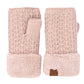 C.C Smocking Stitch Pattern Fingerless Gloves