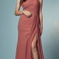Nox Anabel E1005 Long One Shoulder Chiffon Evening Gown