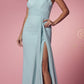 Nox Anabel E1005 Long One Shoulder Chiffon Evening Gown