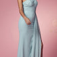 Nox Anabel E1005 Long One Shoulder Chiffon Evening Gown