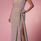 Nox Anabel E1005 Long One Shoulder Chiffon Evening Gown