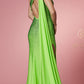 Nox Anabel E1039 Sexy Floor Length One Shoulder Drape Sash Dress