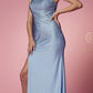 Nox Anabel E1039 Sexy Floor Length One Shoulder Drape Sash Dress