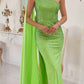 Nox Anabel E1039 Sexy Floor Length One Shoulder Drape Sash Dress