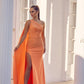 Nox Anabel E1039 Sexy Floor Length One Shoulder Drape Sash Dress