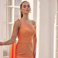 Nox Anabel E1039 Sexy Floor Length One Shoulder Drape Sash Dress