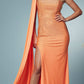 Nox Anabel E1039 Sexy Floor Length One Shoulder Drape Sash Dress