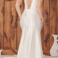 Nox Anabel E1042W Cowl Neck Stretch Bustier Corset Satin Dress