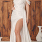 Nox Anabel E1043W Detachable Off Shoulder Straps Bustier Corset Satin Dress