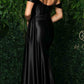 Nox Anabel E1043 Vestido Corsé Bustier de Satén con Tirantes Desmontables Fuera del Hombro