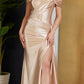 Nox Anabel E1043 Vestido Corsé Bustier de Satén con Tirantes Desmontables Fuera del Hombro