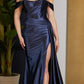 Nox Anabel E1043 Vestido Corsé Bustier de Satén con Tirantes Desmontables Fuera del Hombro