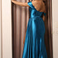 Nox Anabel E1043 Vestido Corsé Bustier de Satén con Tirantes Desmontables Fuera del Hombro