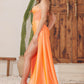 Nox Anabel E1237 Floor Length Satin Cowl Neck Strapless Gown Side Sash