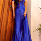 Nox Anabel E1239 Floor Length Satin Gown Side Sash with Leg Slit