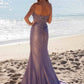 Nox Anabel E1527 Satin Sheer Boned Applique with High Slit Dress