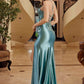 Nox Anabel E1534 Vestido de satén con escote corazón, ballenas, apliques y abertura