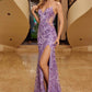 Nox Anabel E1534 Vestido de satén con escote corazón, ballenas, apliques y abertura
