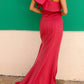 Nox Anabel E467 Long Sheath One Shoulder Ruffle Overlay Strap Gown