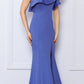 Nox Anabel E467 Long Sheath One Shoulder Ruffle Overlay Strap Gown