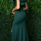 Nox Anabel E467 Long Sheath One Shoulder Ruffle Overlay Strap Gown
