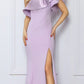 Nox Anabel E467 Long Sheath One Shoulder Ruffle Overlay Strap Gown