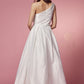 Nox Anabel E469 Elegant One Shoulder Long Satin A-Line Dress