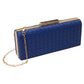 Faux Leather Basket Weave Clutch Evening Bag / Crossbody Bag