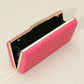 Faux Leather Basket Weave Clutch Evening Bag / Crossbody Bag