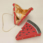 Crystal Rhinestone Embellished Watermelon Slice Evening Clutch Shoulder Bag