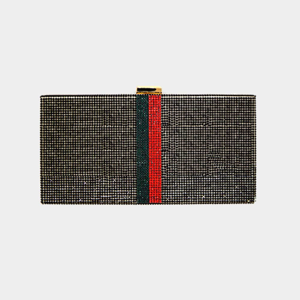Bling Color Block Bolso de Noche Rectangular de Mano / Cruzado