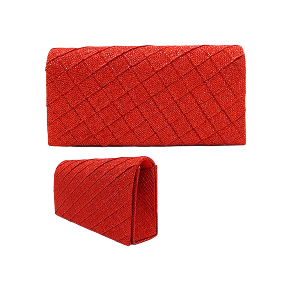 Quilted Sparkly Clutch Bag / Crossbody Bag