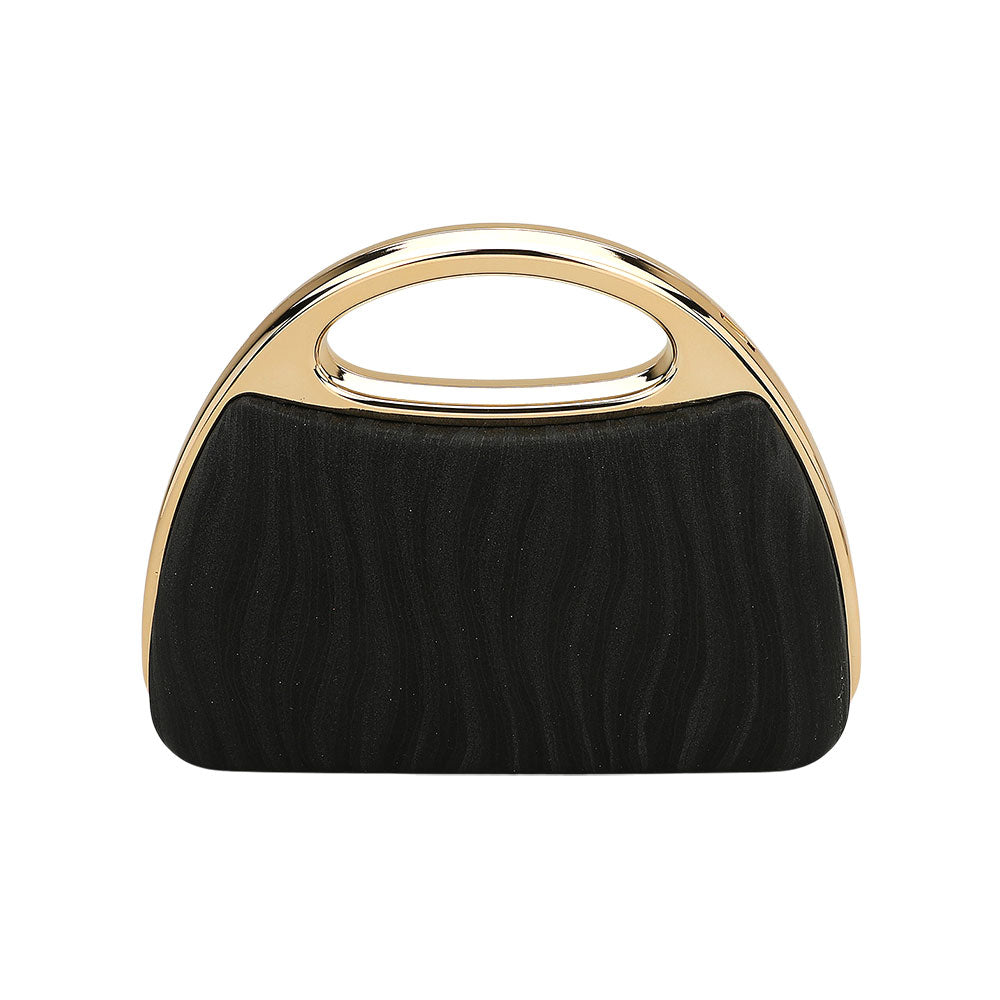 Shimmering Structured Evening Clutch Crossbody Bag