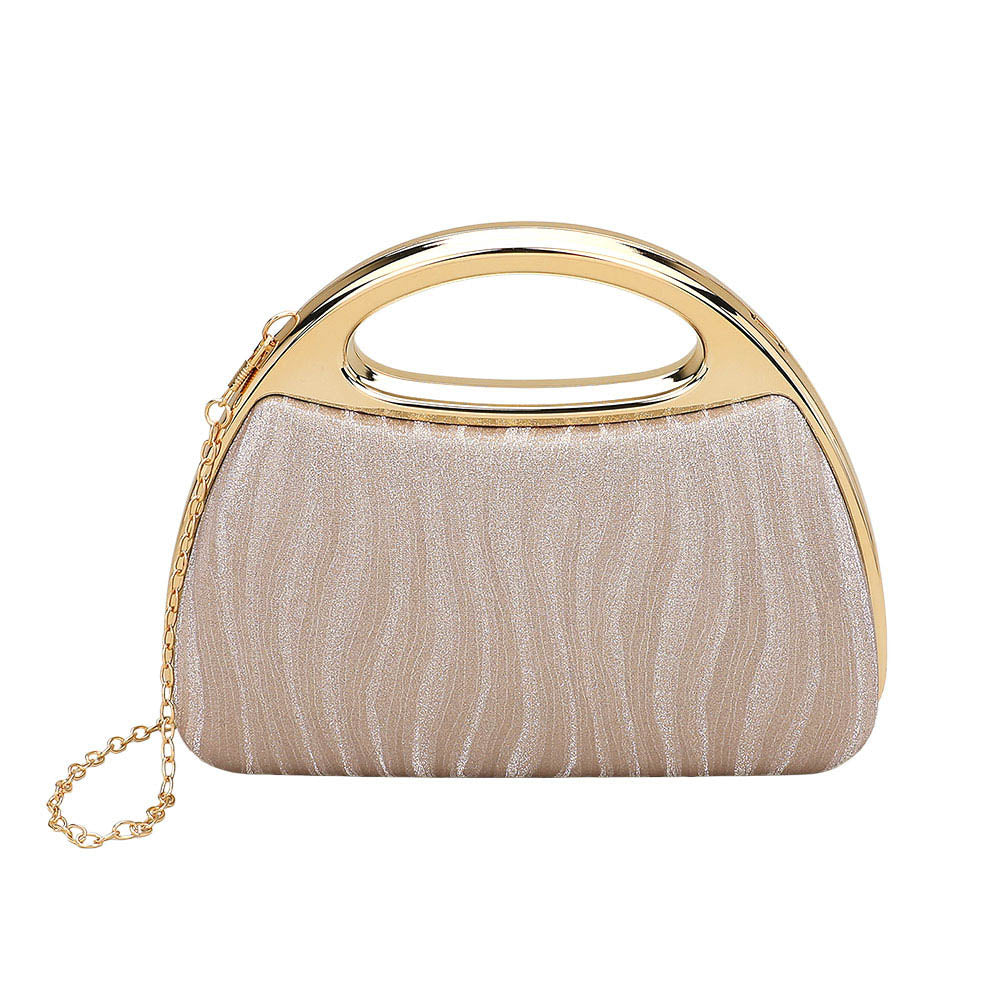 Shimmering Structured Evening Clutch Crossbody Bag