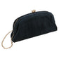 Faux Leather Metallic Pleated Half Moon Shape Evening Clutch Crossbody Bag