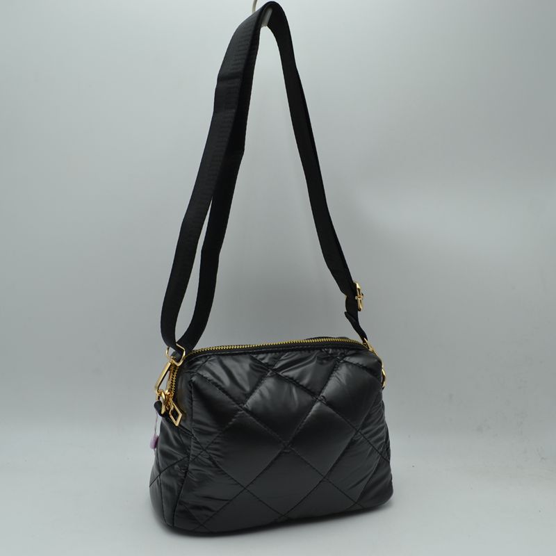 Quilted Puffer Crossbody Bag Shoulder Purse with Adjustable Strap