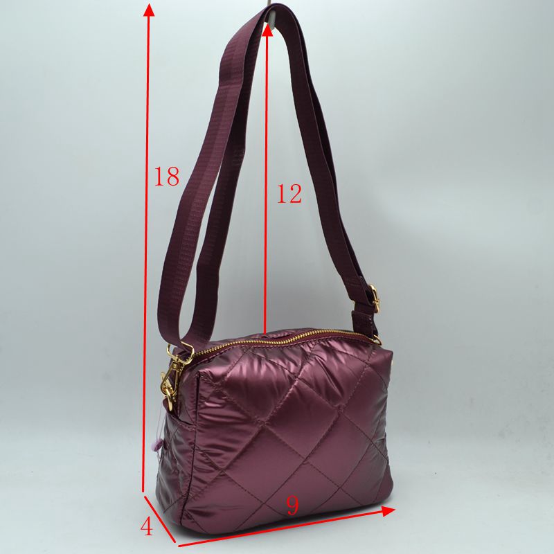 Quilted Puffer Crossbody Bag Shoulder Purse with Adjustable Strap