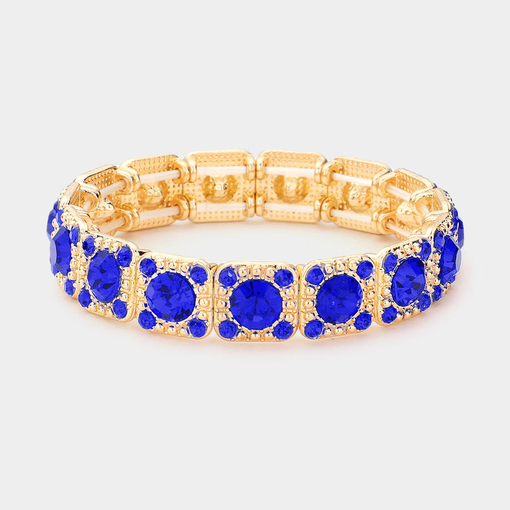 Stone Embellished Evening Bracelet