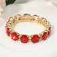 Women's Round Stone Cluster Beaded Stretch Evening Bracelet